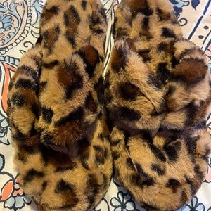 Fuzzy slippers from Fashion Nova , size 8 1/2